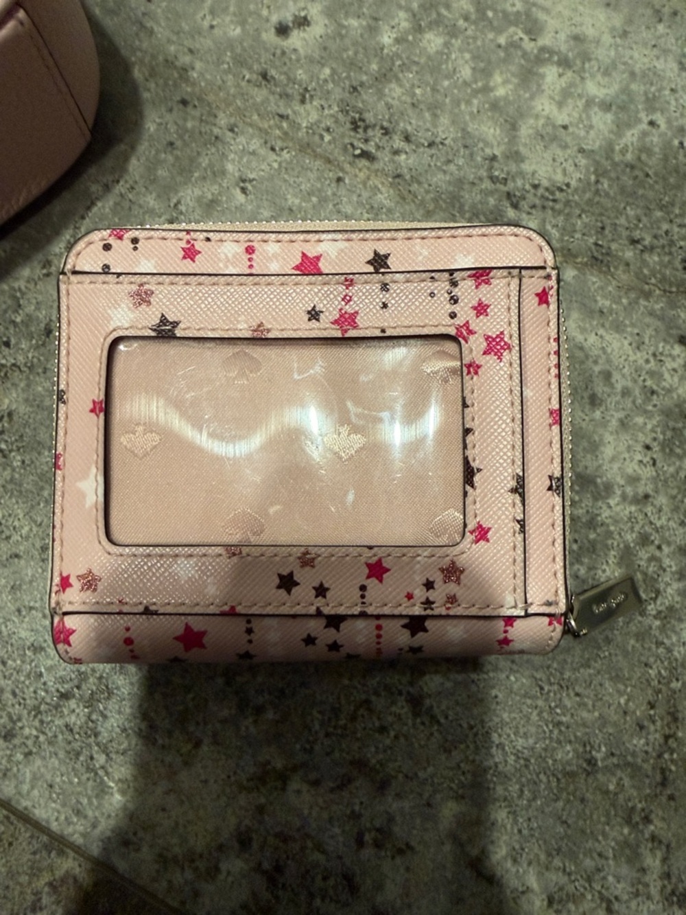 kate spade pale pink Pebbled Leather Crossbody with Star Zip Wallet - Picture 6 of 6